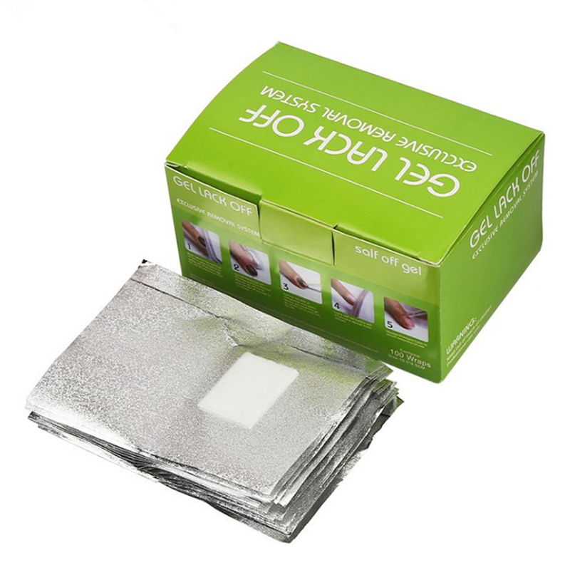 Nail Foil Transfer - 100Pcs/Box Nail Art Foil Polish Removal