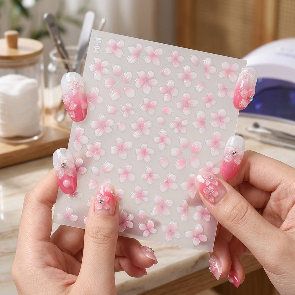 1Pc Embossed Gradient Ombre De - Nail Art Ombre Pink recension och pris