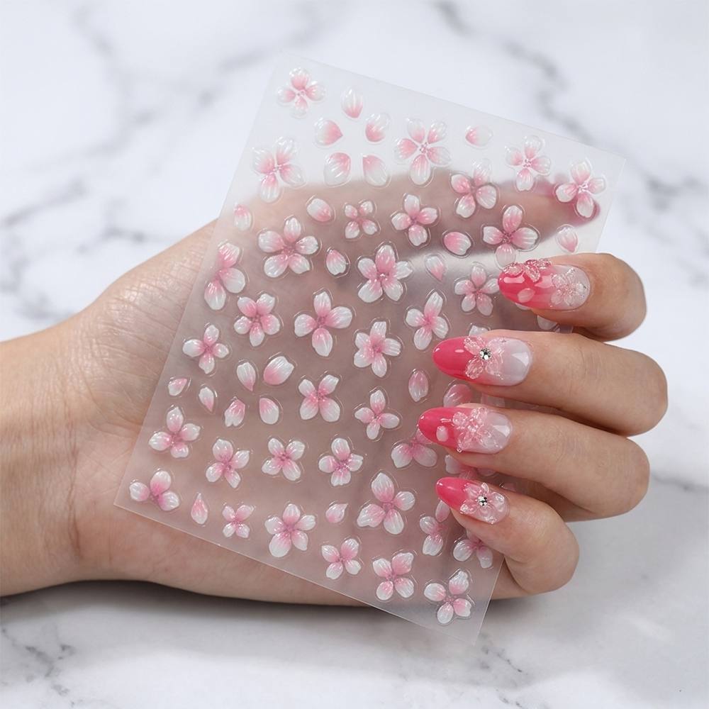 1Pc Embossed Gradient Ombre De - Nail Art Ombre Pink recension och pris