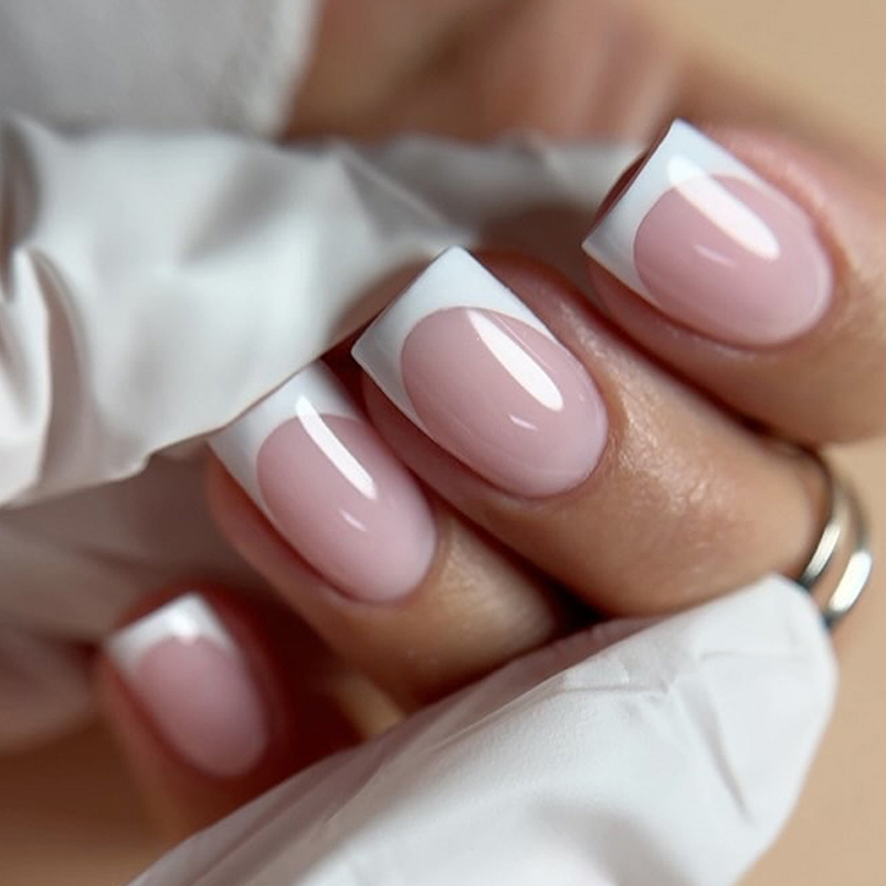 24Pcs Short Square Handmade Pr - Nail Art French Nails recension och pris