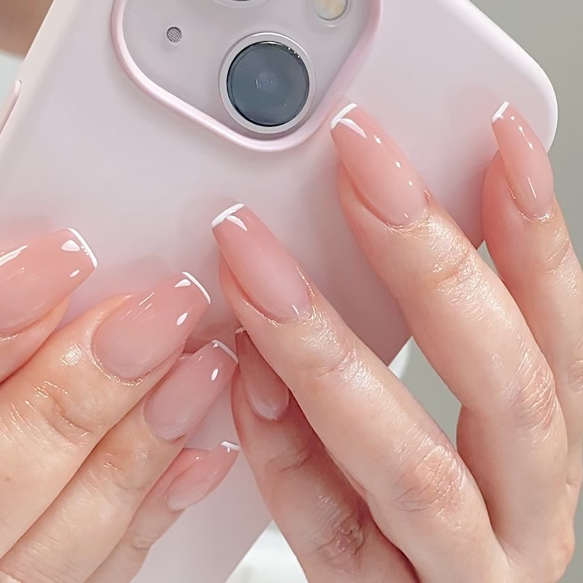24Pcs Short Square Handmade Pr - Nail Art French Nails recension och pris