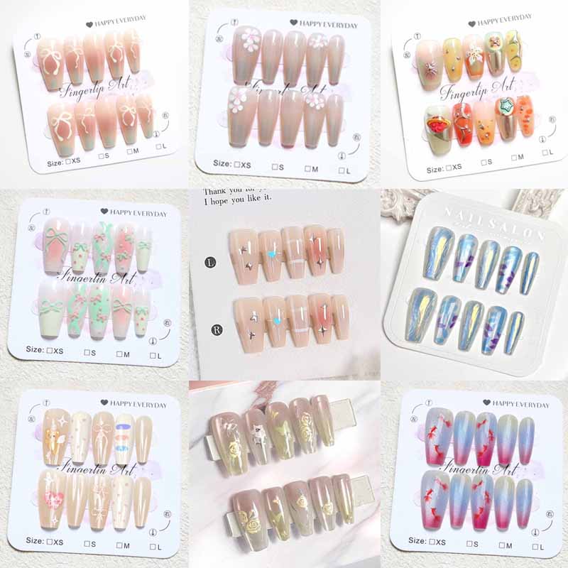 10 Pcs Women French Style High - Nail Art French Nails recension och pris