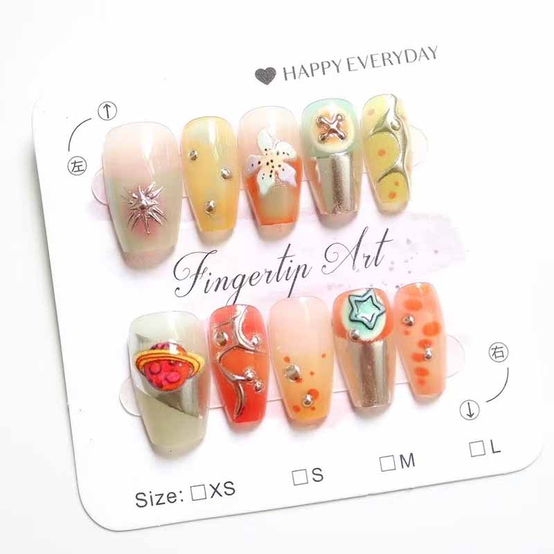 10 Pcs Women French Style High - Nail Art French Nails recension och pris