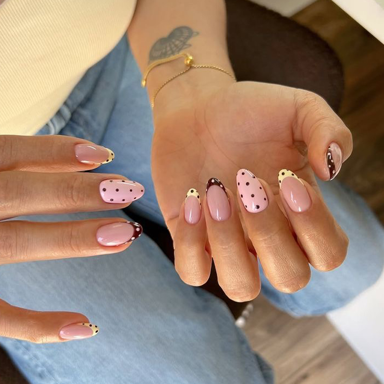 24Pcs Almond False Nails Sets  - Nail Art French Nails recension och pris