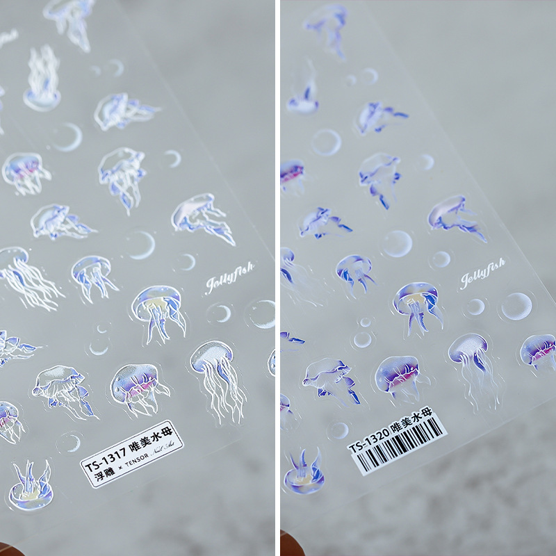 1 Sheet 5D Realistic Relief Si - Nail Art Natural Simple recension och pris