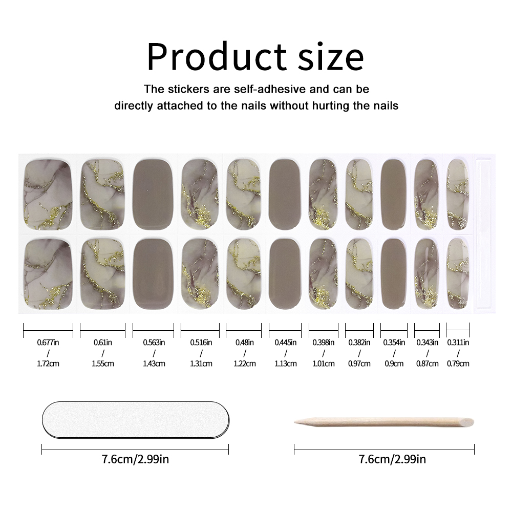UV FREE Gel Nail Strips 22 Tip - Nail Art Ombre Pink recension och pris