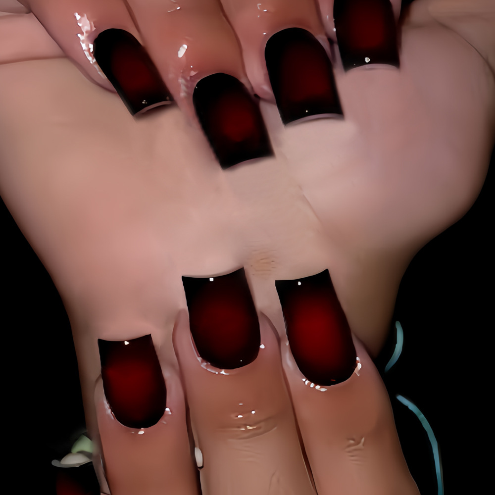 Short Square fake nails for wo - Nail Art French Nails recension och pris