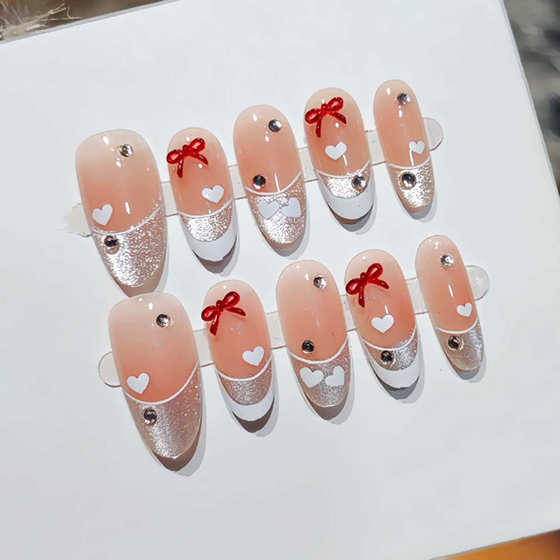 10Pcs French Sweet Cool Spicy  - Nail Art French Nails recension och pris