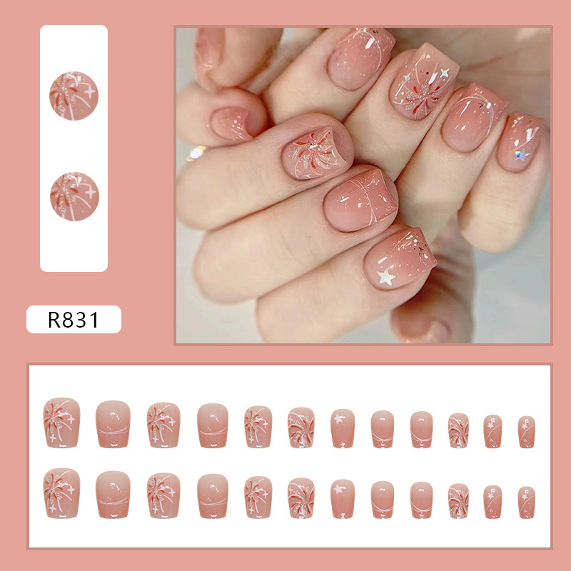 Short Pink Press on Nails Simp - Nail Art Ombre Pink recension och pris