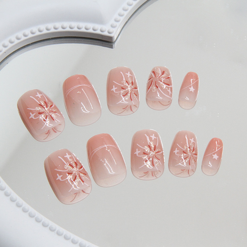 Short Pink Press on Nails Simp - Nail Art Ombre Pink recension och pris