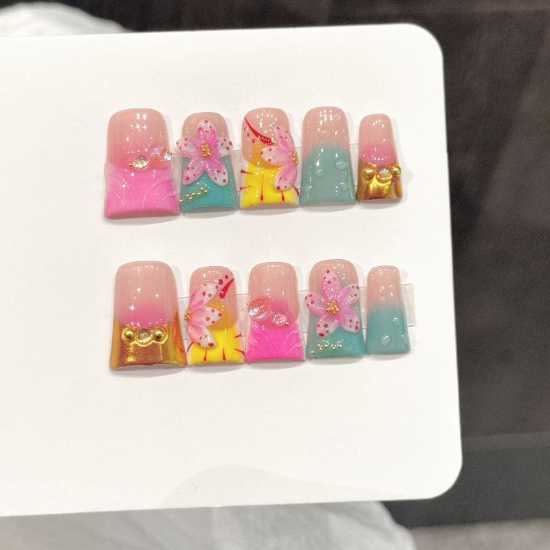 10pcs Ocean Style Fake Nails D - Nail Art French Nails recension och pris