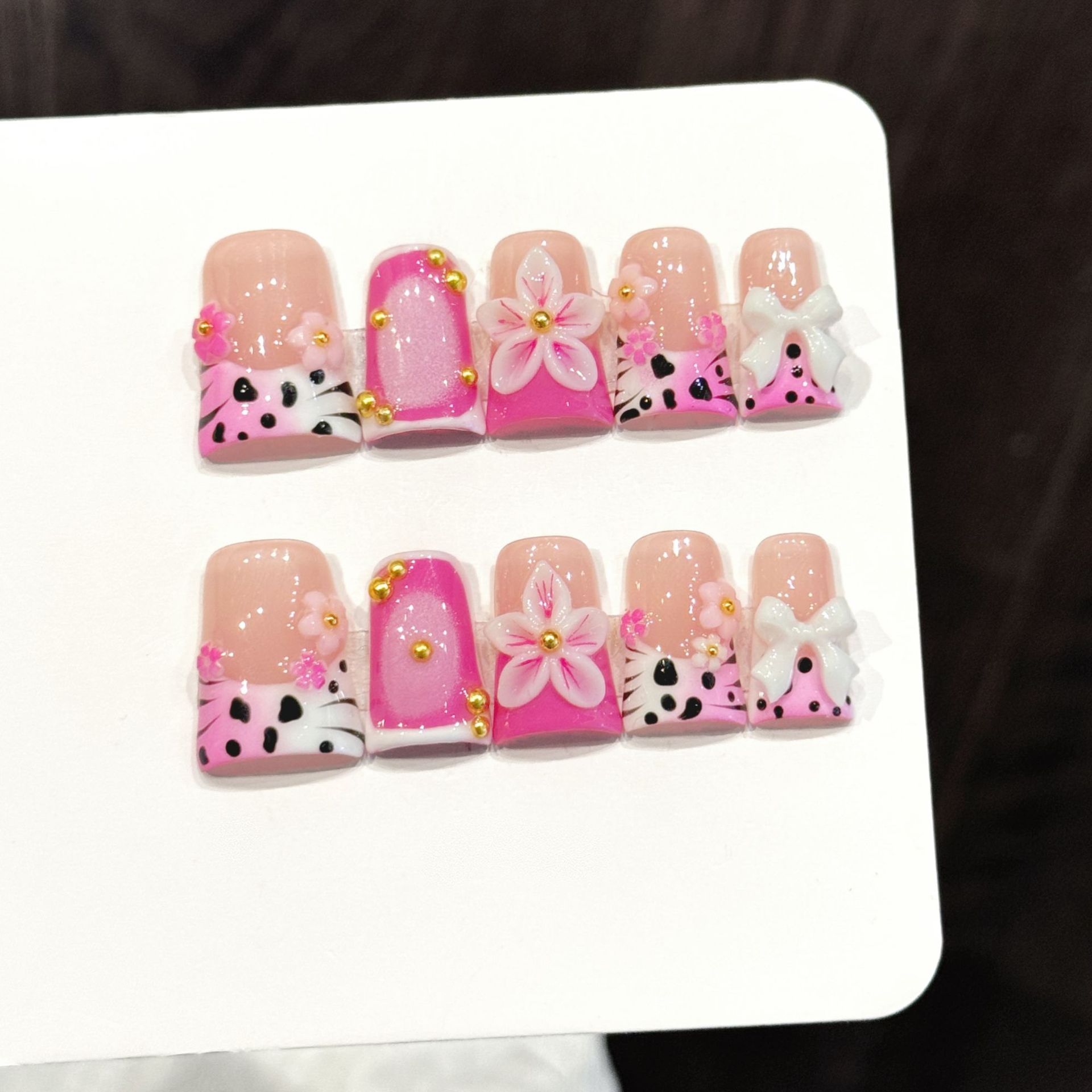 10pcs Ocean Style Fake Nails D - Nail Art French Nails recension och pris