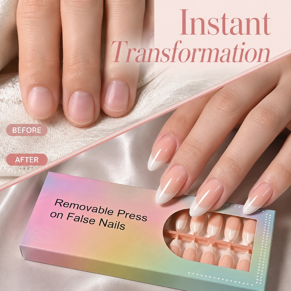 150Pcs Ins Trendy French Ombre - Nail Art Ombre Pink recension och pris