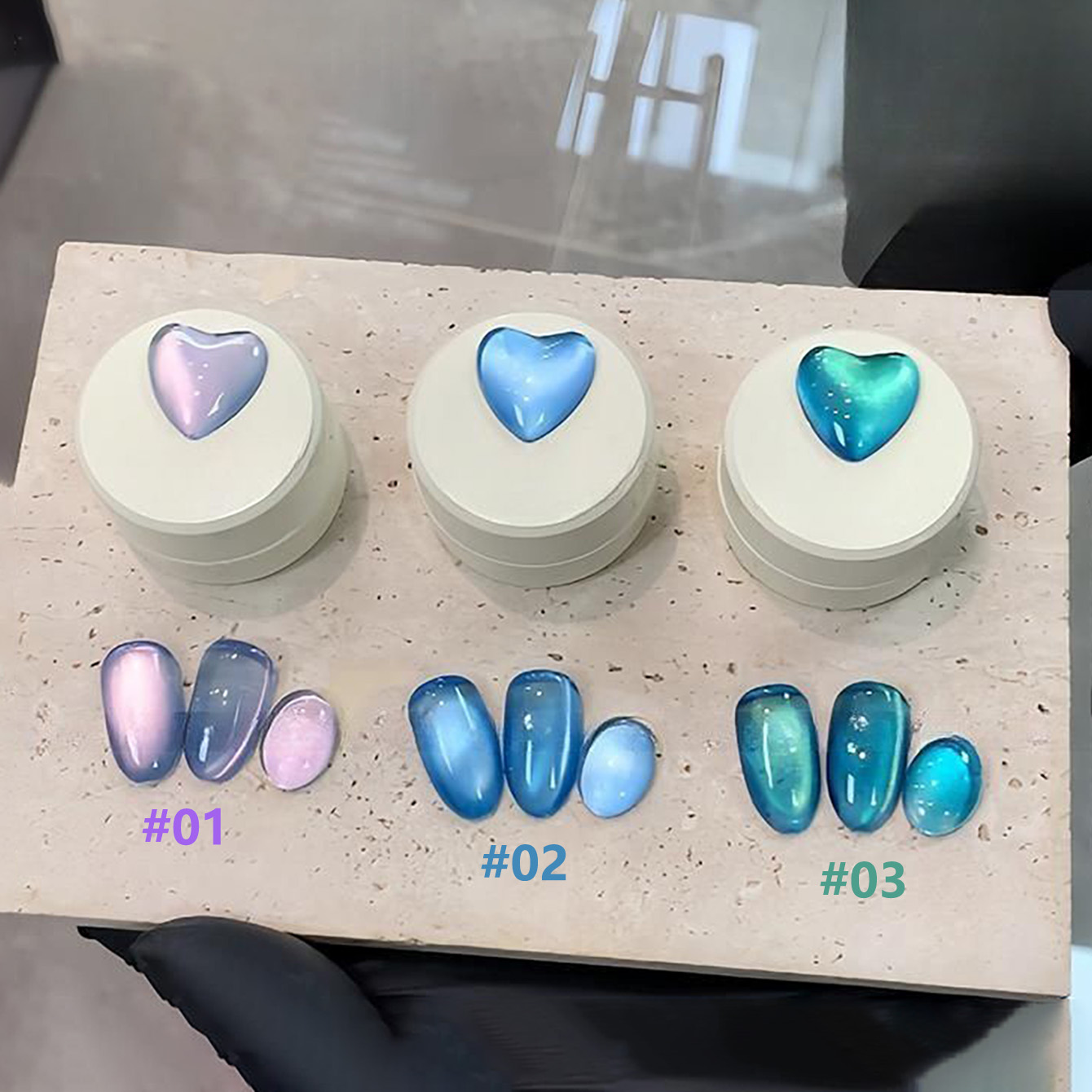 1pcs SHAKA Sea Fantasy Cat Eye - Nail Art Emerald Blue recension och pris