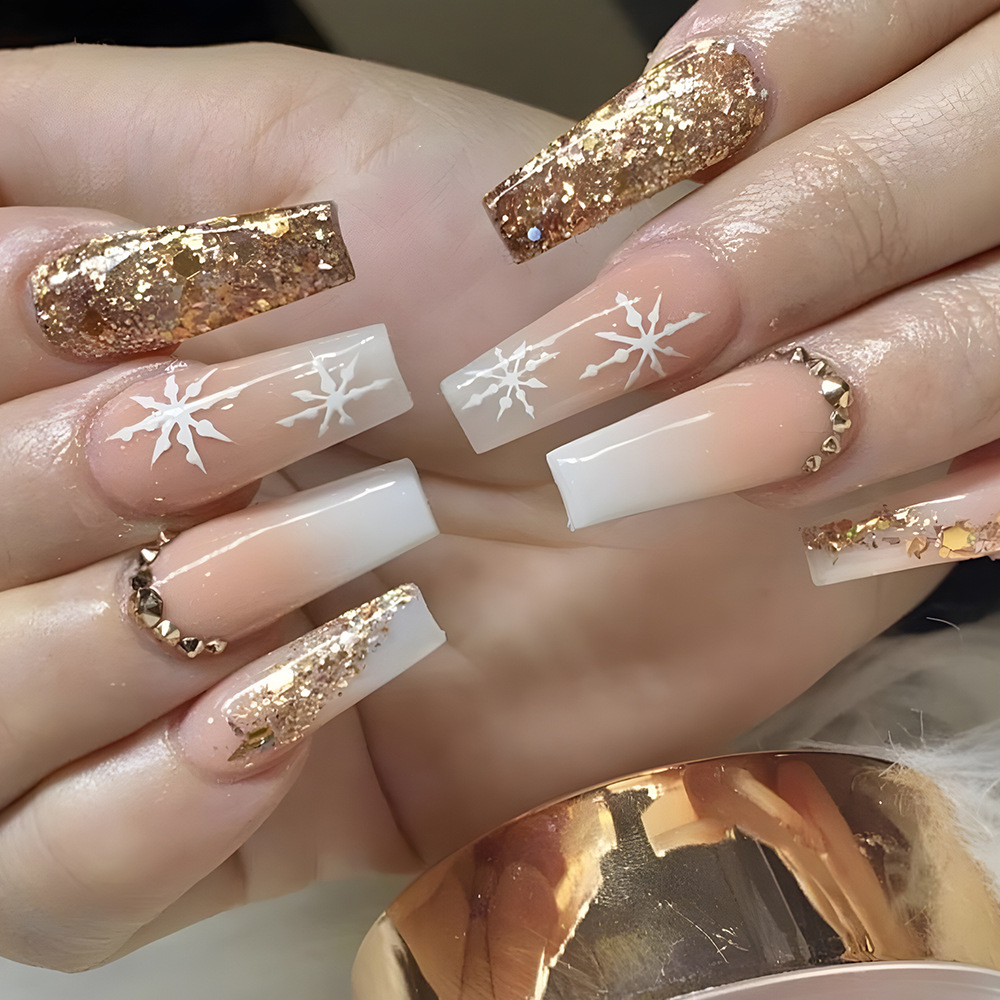 24pcs Flower Press on Nails Ar - Nail Art French Nails recension och pris