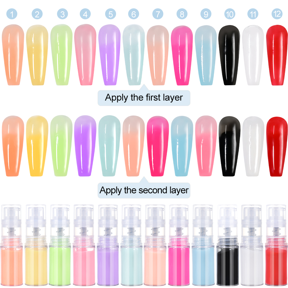 10g/Bottle Neon Pink Ombre Pow - Nail Art Ombre Pink recension och pris